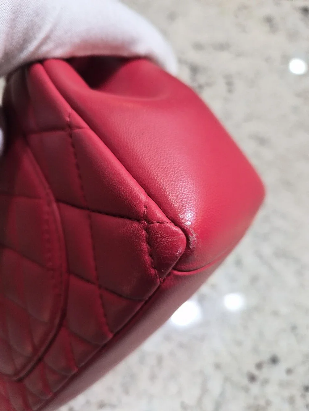 Chanel 15B Lipstick Red Lambskin Classic Mini Flap Bag GHW Rectangular